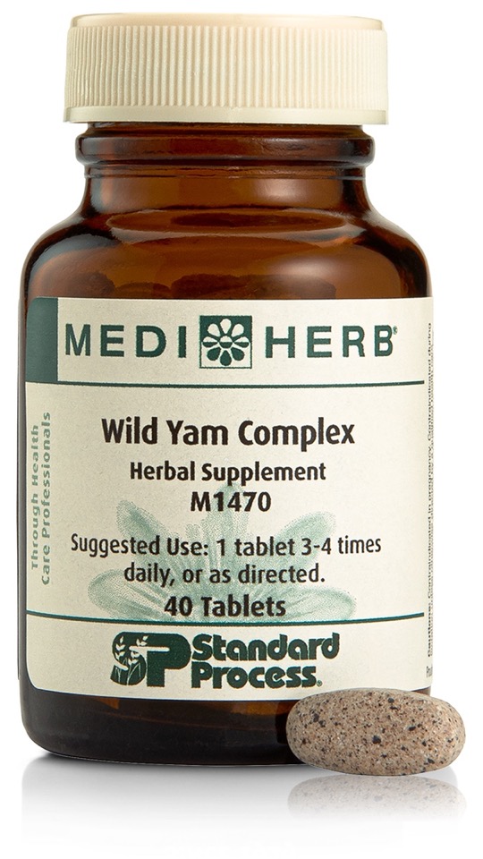 Wild Yam Complex by MediHerb, available through Standard Process — menopause support herbal tablets